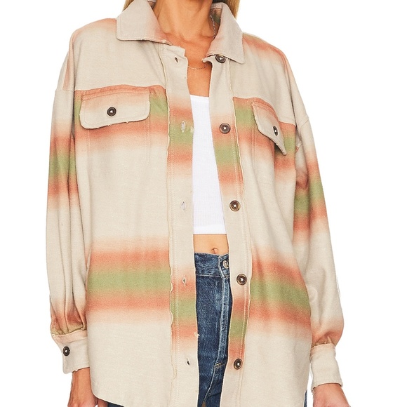 Free People Printed Ruby Jacket in Marzipan Combo Size XL NWT